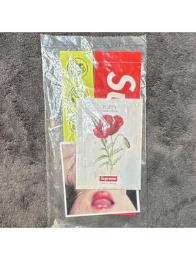Supreme Poppy Seeds 3 sticker lot pack 2018